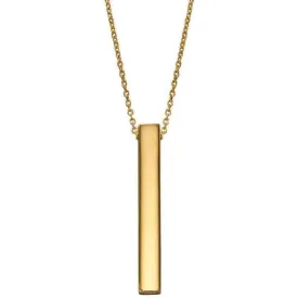 Beginnings Vertical Bar Necklace - Yellow Gold