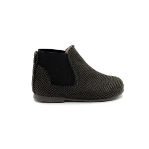 Bootie - Brown Herringbone