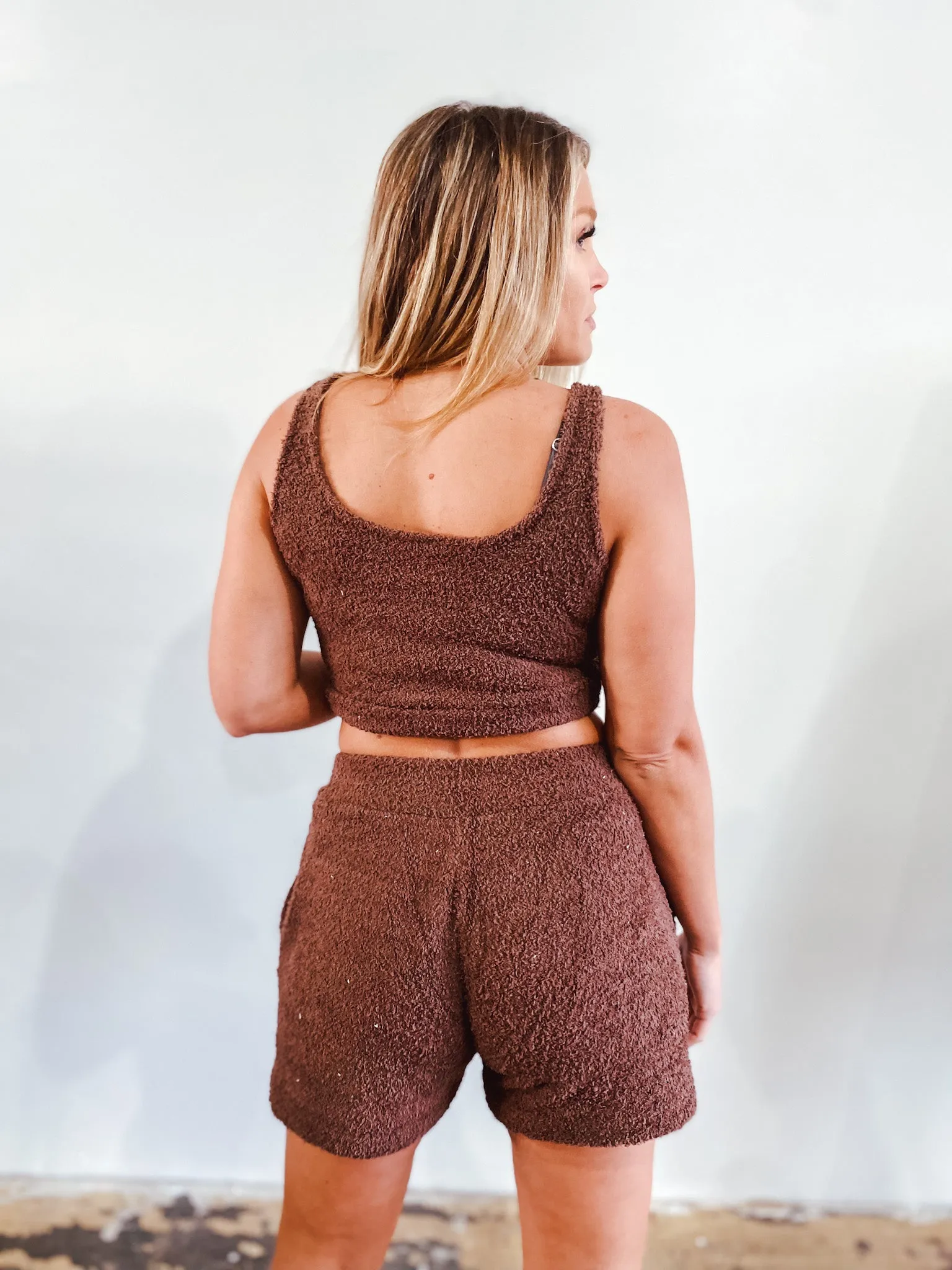 Cozy Knit Crop Tank & Short Set