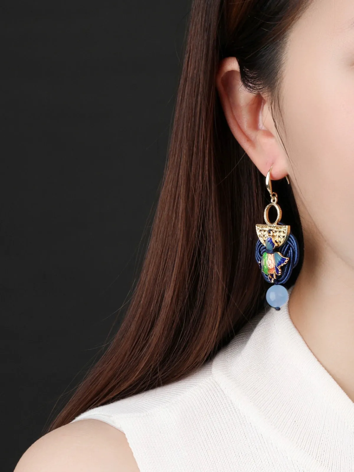 Dangle Earrings: Knots and Fish