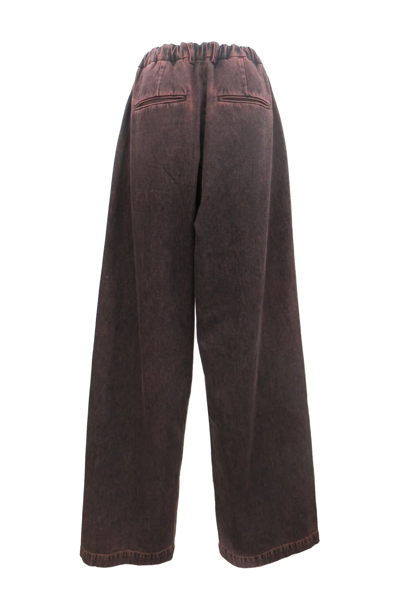 Denim Wide Trousers / Brown