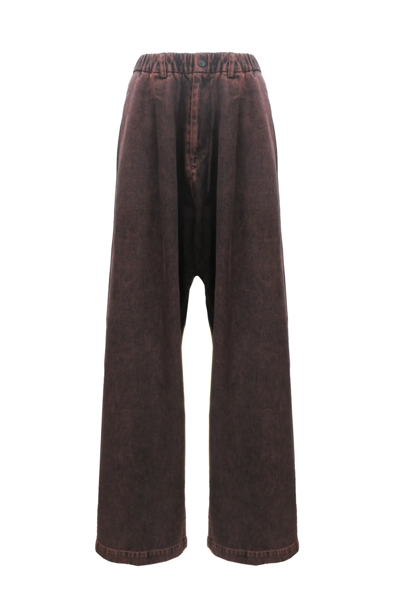 Denim Wide Trousers / Brown