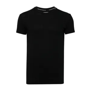 Emporio Armani Bodywear Logo Tag Black T-Shirt