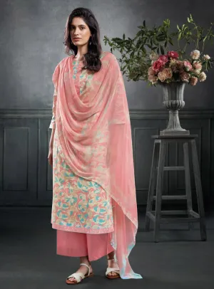 Ganga Pure Cotton Unstitched Printed Suit Dress Material for Women