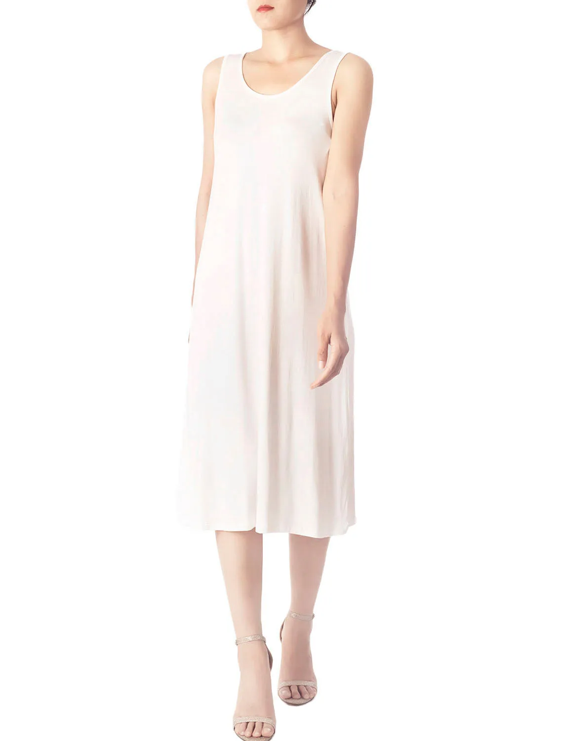 iB-iP Women's Modal Cozy Knee Length Casual Relaxed Full Slip