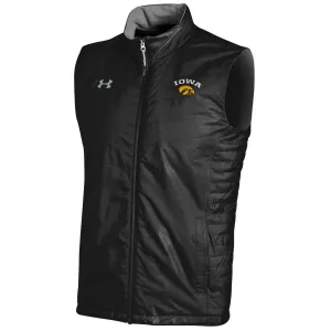 Iowa Hawkeyes Under Armour Black Microfleece ColdGear Storm1 Full-Zip Vest