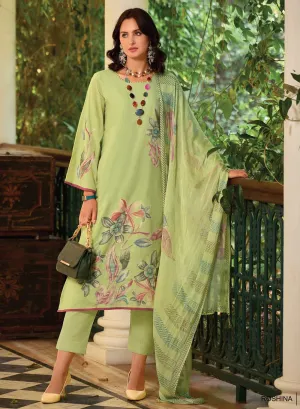 Kilory Pure Lawn Cotton Green Unstitched Suit Material for Women