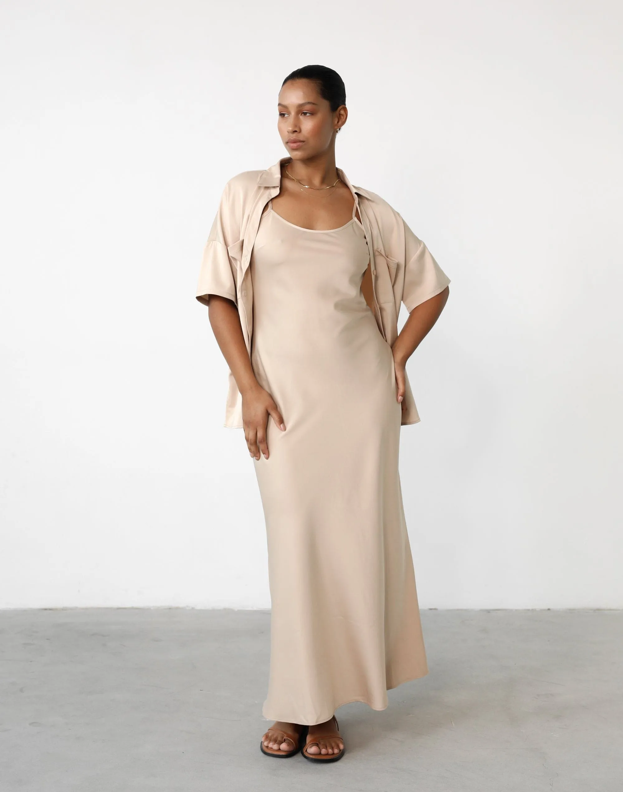 Martha Maxi Dress (Almond)