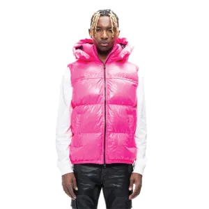 Nylon Puffer Vest (Pink) - P623PPKV423PNK