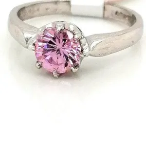 Pink CZ Dress Ring