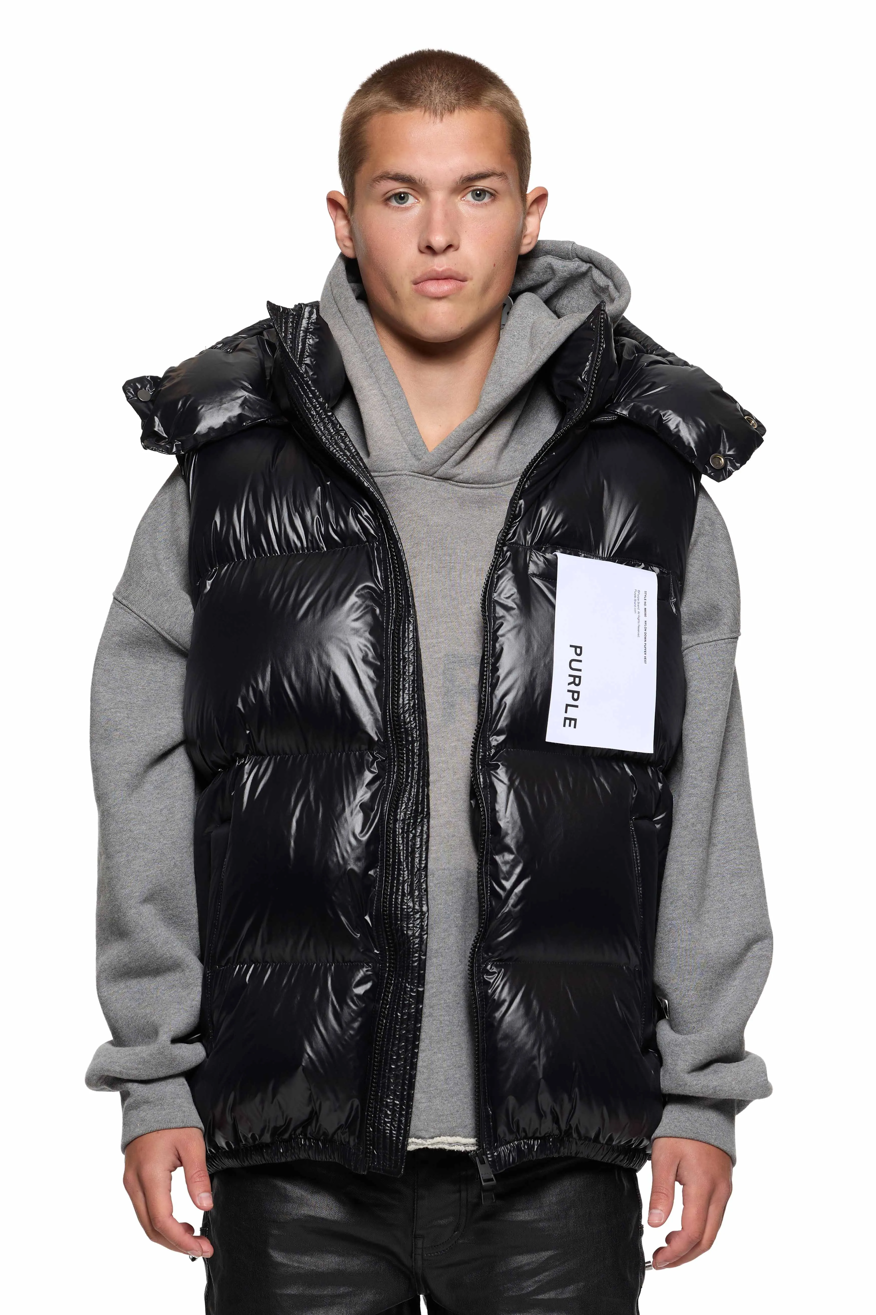 Puffer Vest (Black) - M6080-PBBV424