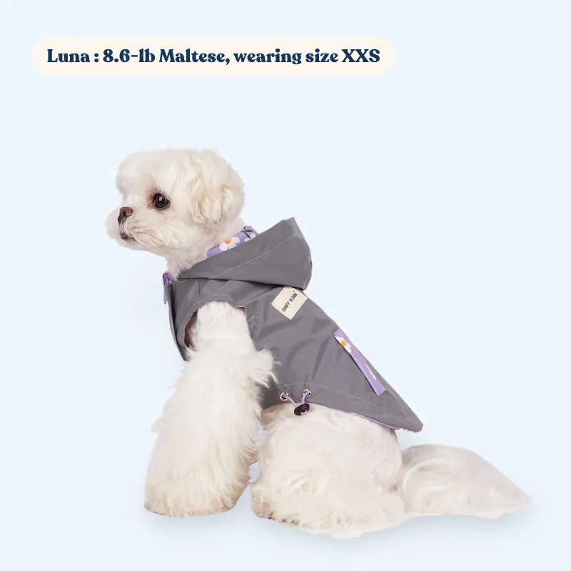 Purple Daisy Reversible Zoomies Rain Vest™