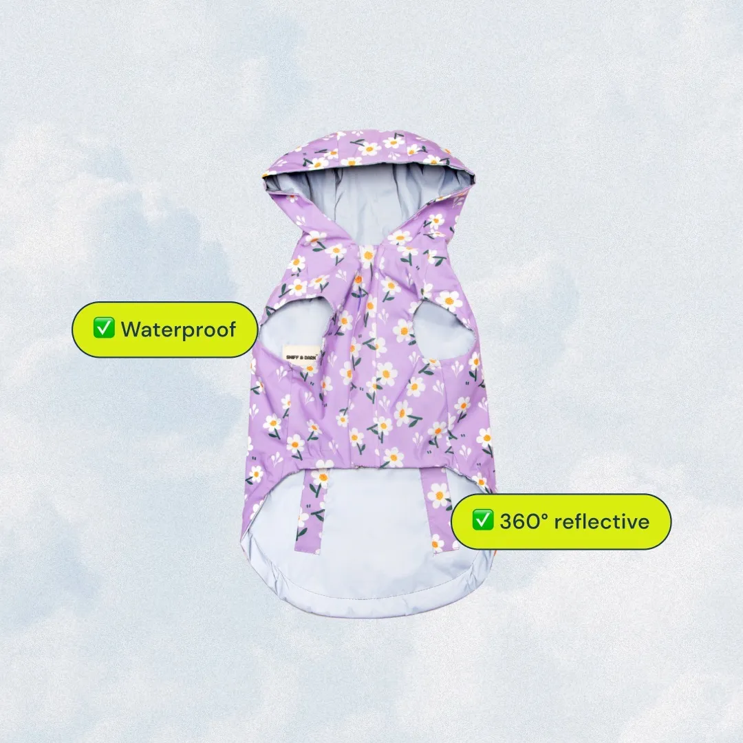 Purple Daisy Reversible Zoomies Rain Vest™