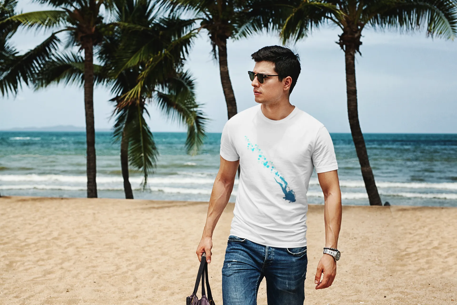 Scuba diving T-Shirt for Men | Blue ocean Diver