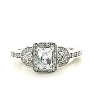 Silver Cubic Zirconia dress ring