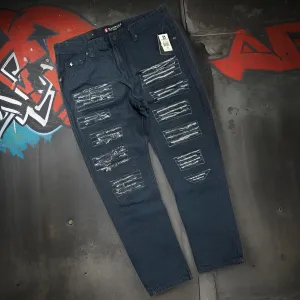 *SOUTHPOLE* DENIM JEANS (DARK SAND BLUE) (WAIST 38” X INSEAM 32”)