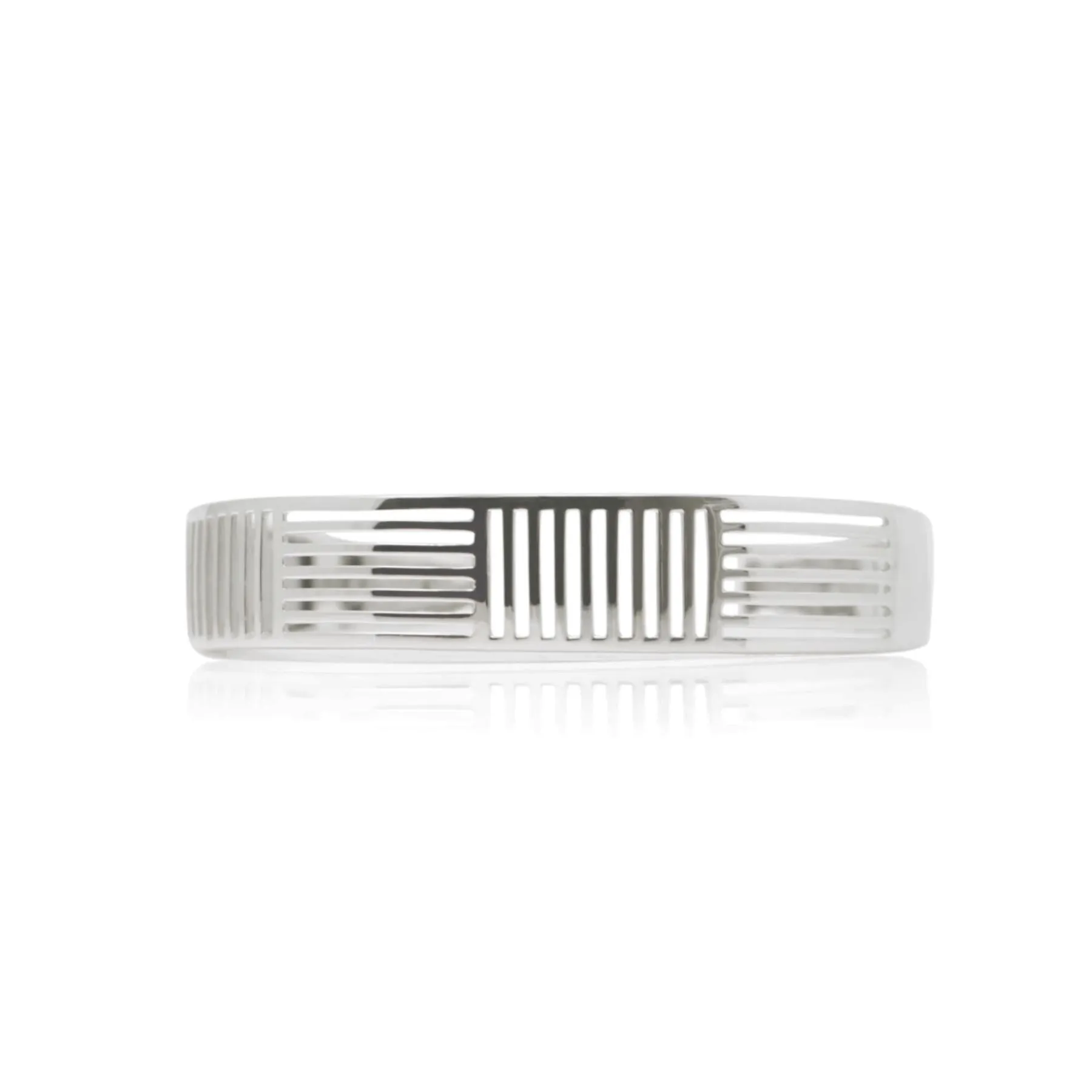 Sterling Silver Shutter Cuff Bracelet