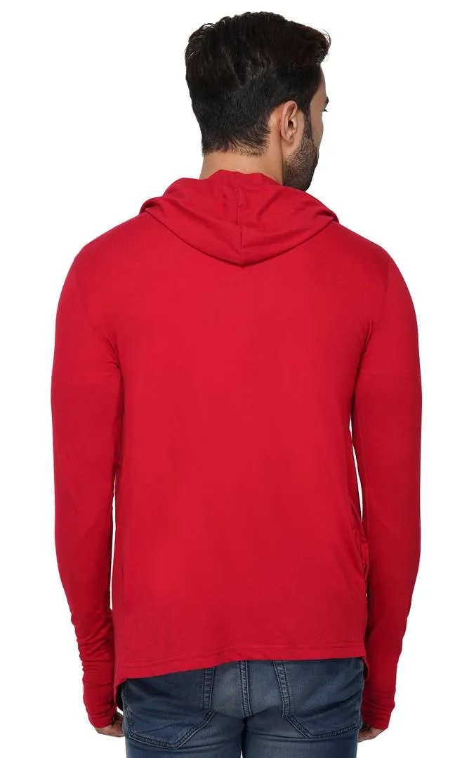 Stylish Straight Full Sleeve Red Shrug For Men