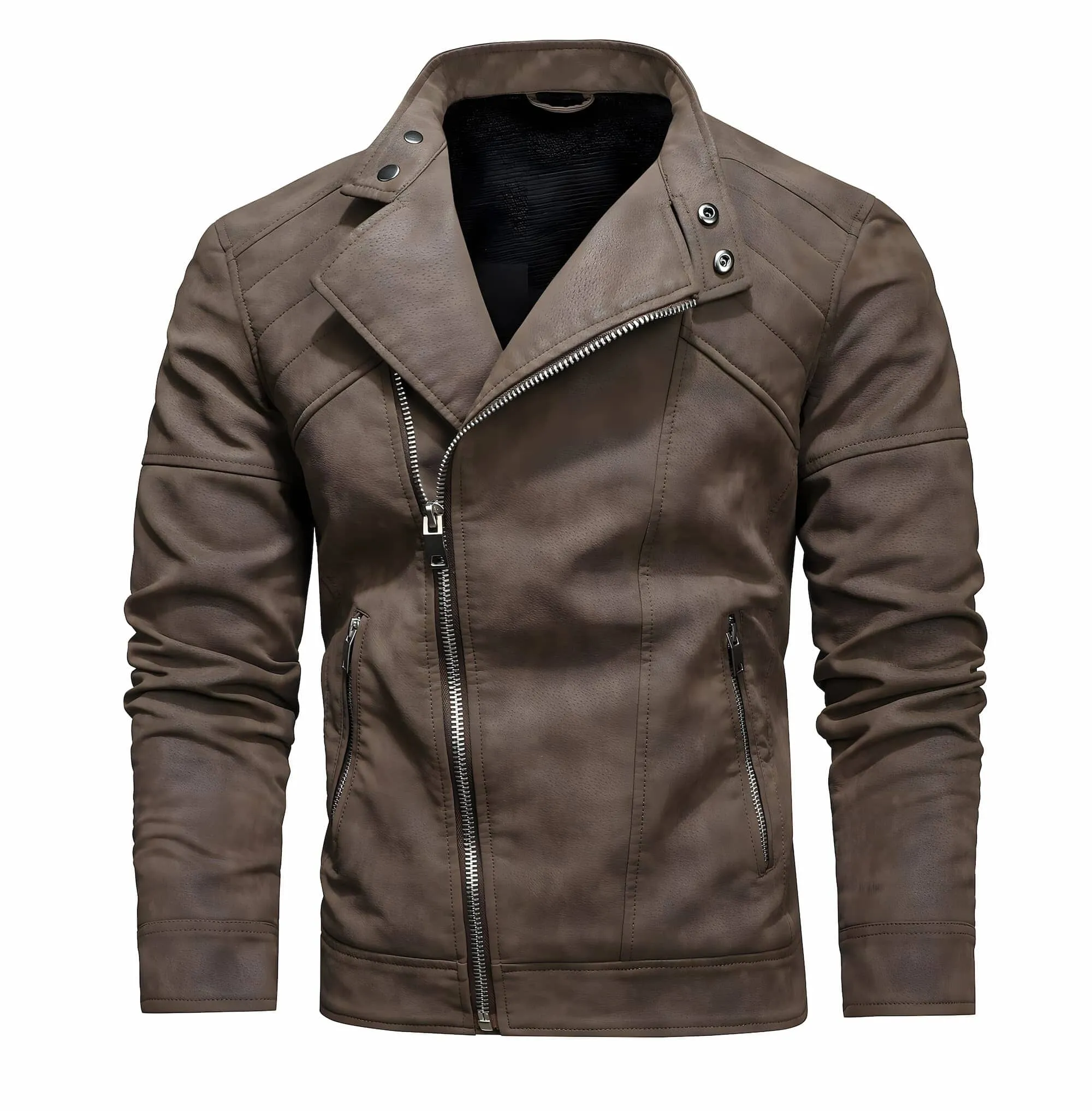 The Duncan Faux-Leather Biker Jacket - Multiple Colors