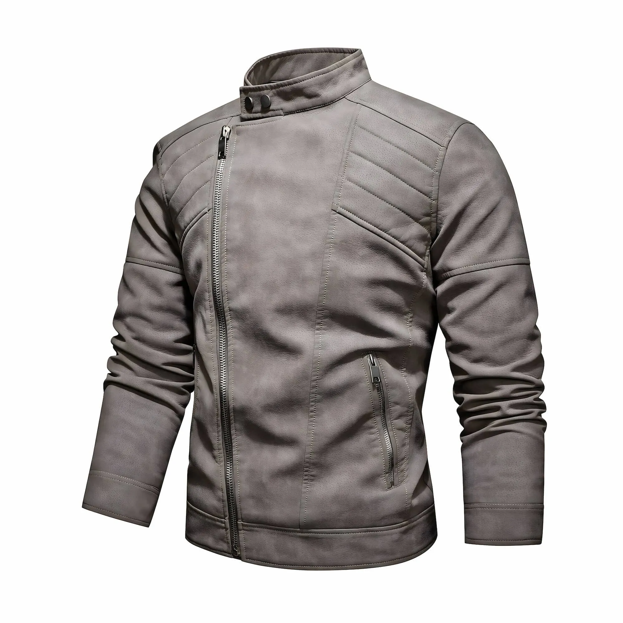 The Duncan Faux-Leather Biker Jacket - Multiple Colors