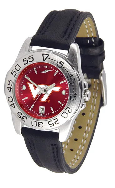 Virginia Tech Sport Leather Ladies Watch - AnoChrome