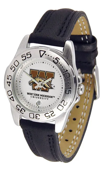 Western Michigan Sport Leather Ladies Watch