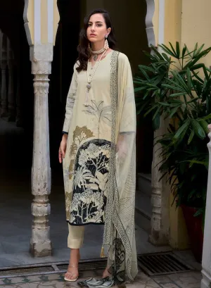 Women's Unstitched Pure Lawn Cotton Suit Material with Fancy Hand Work