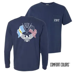 ZBT Comfort Colors Navy Patriot tee